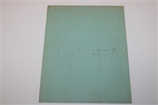 1950 Masters Tournament Betting Sheet 