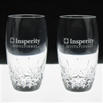 Brad Bryant’s Set of Two (2) Insperity Championship Waterford Drinking Glasses