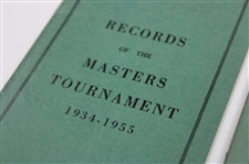 1955, 1957 & 1958 Records of the Masters Tournament Green Booklets (3)