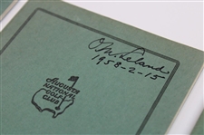 1955, 1957 & 1958 Records of the Masters Tournament Green Booklets (3)
