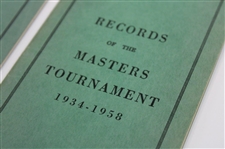 1955, 1957 & 1958 Records of the Masters Tournament Green Booklets (3)