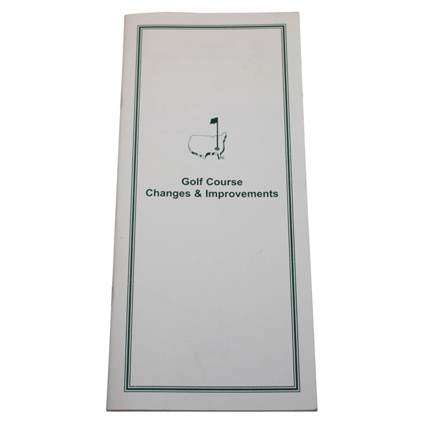2006 Augusta National Golf Club Golf Course Changes & Improvements White Booklet