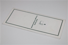 2006 Augusta National Golf Club Golf Course Changes & Improvements White Booklet