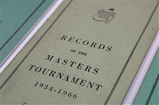 1960, 1963, 1966 & 1967 Records of the Masters Tournament Green Booklets (4)