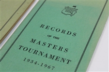 1960, 1963, 1966 & 1967 Records of the Masters Tournament Green Booklets (4)