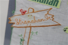 Frank Stranahan 'World's Winningest Amateur' Personal Stitched Cloth Handkerchief Framed Presentation