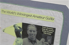 Frank Stranahan 'World's Winningest Amateur' Personal Stitched Cloth Handkerchief Framed Presentation