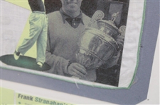 Frank Stranahan 'World's Winningest Amateur' Personal Stitched Cloth Handkerchief Framed Presentation