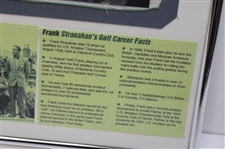 Frank Stranahan 'World's Winningest Amateur' Personal Stitched Cloth Handkerchief Framed Presentation