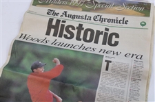 Original 1997 The Augusta Chronicle Masters Special Edition Newspaper w/Map & Insert Paper
