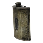 Vintage Pewter Post-Swing Golfer Emblem Flask 