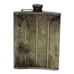 Vintage Pewter Post-Swing Golfer Emblem Flask 