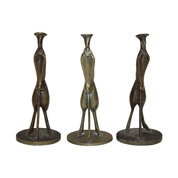 Three (3) Vintage Bronze Art Deco Golfers - China