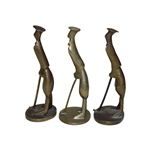 Three (3) Vintage Bronze Art Deco Golfers - China