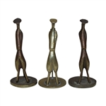 Three (3) Vintage Bronze Art Deco Golfers - China