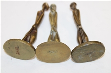 Three (3) Vintage Bronze Art Deco Golfers - China