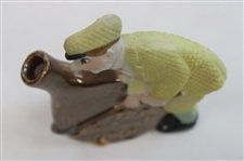 Classic Nineteenth Hole Golfer Porcelain Mini Flask - Made in Japan