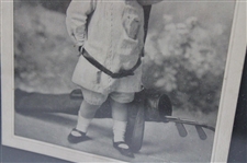 c.1905 'Mamma's Caddie' Young Golfer Caddie with Bag & Clubs Print - Framed