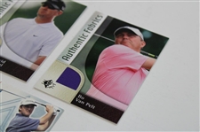 Lot Of Four (4) Authentic Fabrics Golf Cards & America's Best David Toms Card