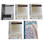 Lot Of Four (4) Authentic Fabrics Golf Cards & America's Best David Toms Card
