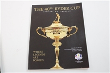 Six (6) Ryder Cup Programs/Journals From Years 1993-2014