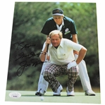 Jack Nicklaus Signed Lining Up Putt Personalized Photo JSA #UU13652