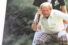 Jack Nicklaus Signed 'Lining Up Putt' Personalized Photo JSA #UU13652