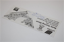 1990 Karsten Solheim Signed Golf Pairing Sheet JSA ALOA
