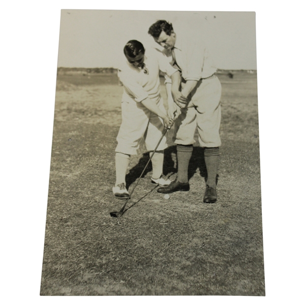 1925 Gene Sarazen Golf Star Gives Lessons to Hollywood Leading Man with Thomas Meighan