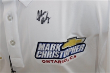 John Daly Signed Personal Straight Down White Performance 3XL Shirt w/Sponsors JSA ALOA