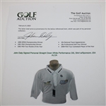 John Daly Signed Personal Straight Down White Performance 3XL Shirt w/Sponsors JSA ALOA