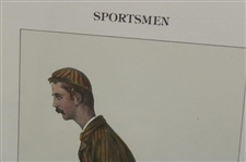 1987 Sportsmen Golf 1892 Vanity Fair John Ball Reproduction Print - Framed