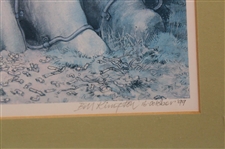 1999 Golfers Anonymous Helpline & Arnie's Golf Shop Print By Artist Bill Kimpton - Framed
