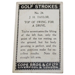 1923 Cope Brothers & Co. Ltd Golf Strokes #24 J.H. Taylor (Top of swing for a drive) Card