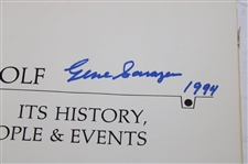 Gene Sarazen Twice Signed Personal 1966 'Golf Its History, People & Events' Book By William Grimsley JSA ALOA