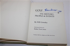 Gene Sarazen Twice Signed Personal 1966 'Golf Its History, People & Events' Book By William Grimsley JSA ALOA