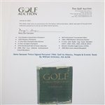 Gene Sarazen Twice Signed Personal 1966 'Golf Its History, People & Events' Book By William Grimsley JSA ALOA