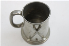 Vintage Crossed Clubs with Golf Ball Pewter Stein