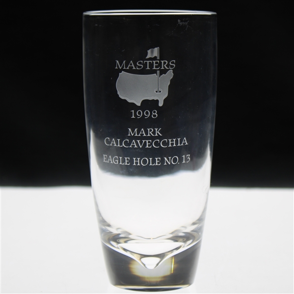 Mark Calcavecchias 1998 Masters Tournament Hole No. 13 Steuben Crystal Eagle Glass