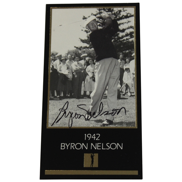 Byron Nelson Signed Champions of Golf Masters Collection Golf Card - 1942 JSA ALOA