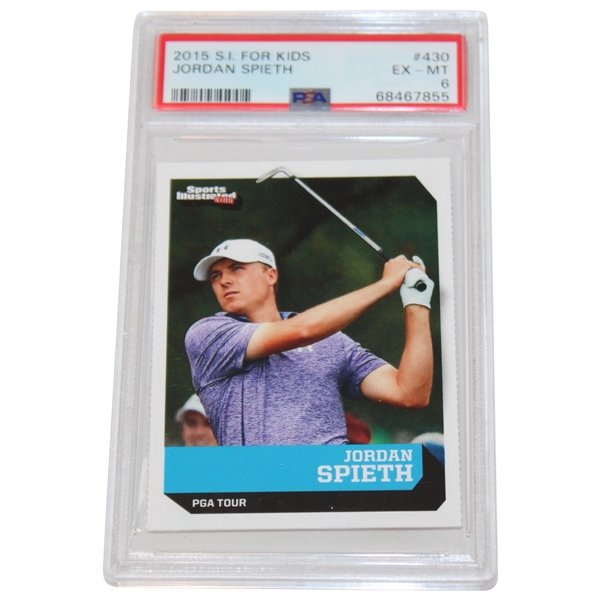 Jordan Spieth 2015 Sports Illustrated For Kids Card PSA Graded 6 