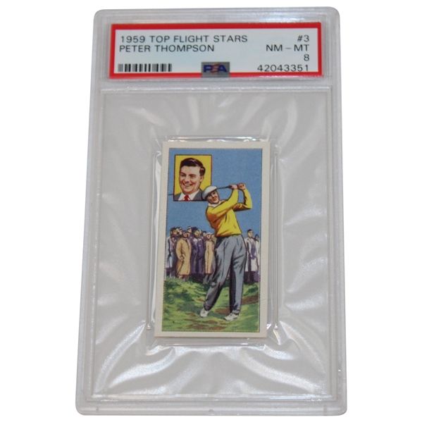 Peter Thomson 1959 Top Flight Stars #3 Card PSA Graded 8 