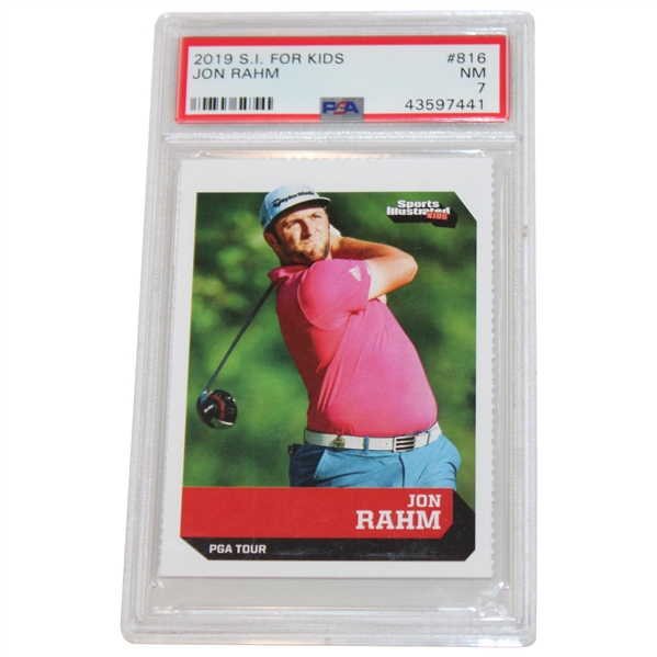 Jon Rahm 2019 Sports Illustrated For Kids Card PSA Graded NM 7 