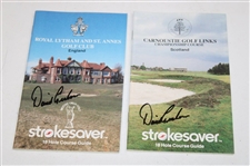 Multi-Major Winner David Graham Signed Five (5) Strokesaver Books - Carnoustie, Troon & others JSA ALOA