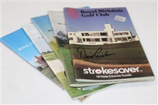 Multi-Major Winner David Graham Signed Five (5) Strokesaver Books - Carnoustie, Troon & others JSA ALOA