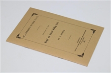 1994 'St. Andrews To The Play - Dedicated to R&A' Ltd Ed 40/300 Booklet - Facsimile of 1854 Booklet