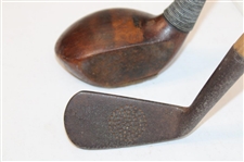 Two (2) Woodshaft Clubs - Spalding Gold Medal Iron & J. Mackrell Driver