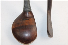 Two (2) Woodshaft Clubs - Spalding Gold Medal Iron & J. Mackrell Driver
