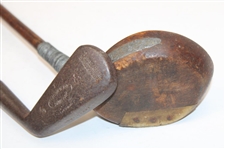 Two (2) Woodshaft Clubs - Spalding Gold Medal Iron & J. Mackrell Driver