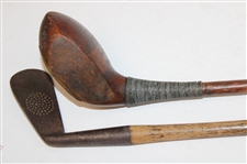 Two (2) Woodshaft Clubs - Spalding Gold Medal Iron & J. Mackrell Driver